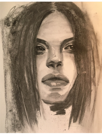 Портрет, уголь