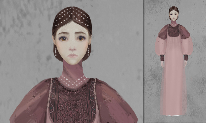 для образа русской царевны 