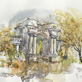 Ворота старого центрального стадиона в Асбесте 