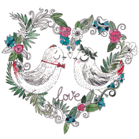 Влюбленные голубки