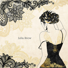 Вектор кружева+золото