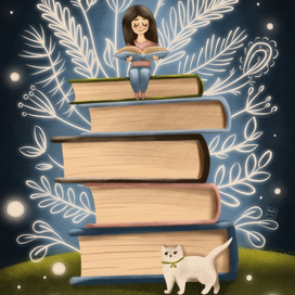 Девочка с книгами