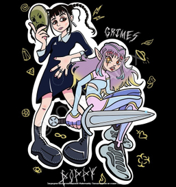 Принт Grimes/Poppy