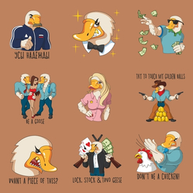 Набор стикеров Golden Goose.