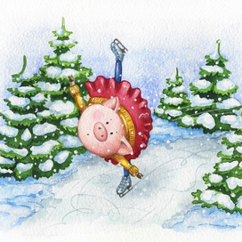 Хрюня-фигуристка