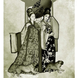 прогулка с мопсами