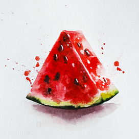 аква скетч "Арбуз"