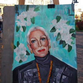 Дама в цветах