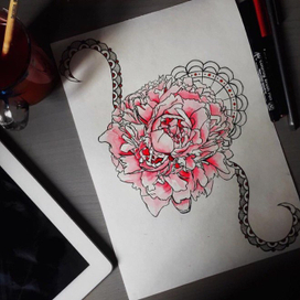 эскиз "Пион"