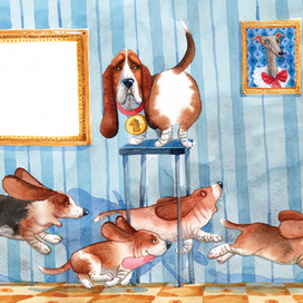 бассета кривые лапки красят..