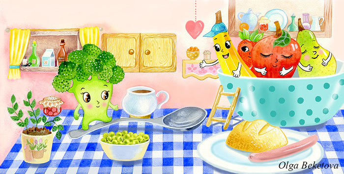 Greeny, the baby broccoli