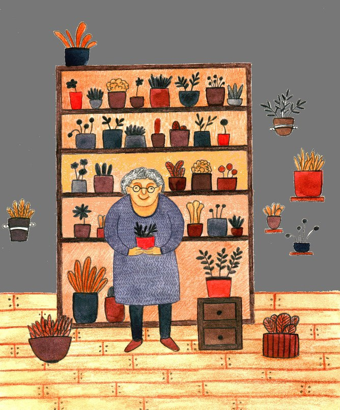 Старая цветочница