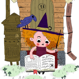 Иллюстрация к сказке "Маленькая колдунья"