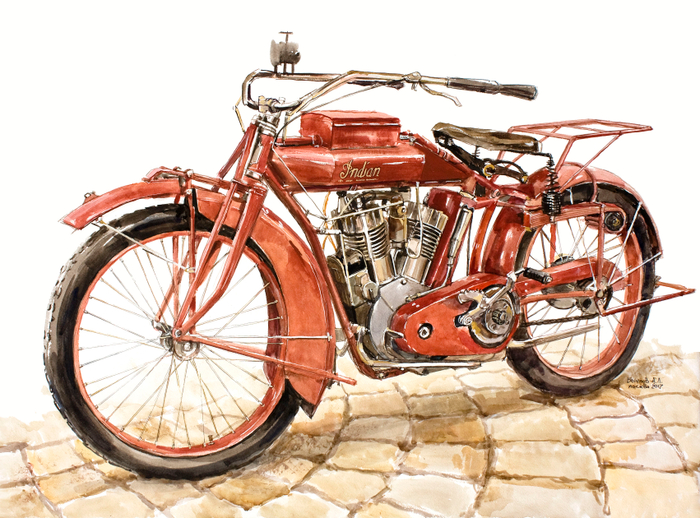 мотоцикл 1915 Indian Model G Big Twin