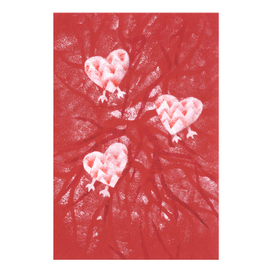 Открытка сердечки