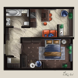 Интерьерных скетч