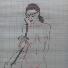 девушка с сумкой