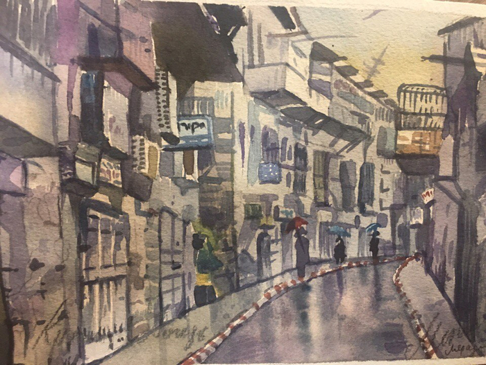 Израильская осень.Этюд.