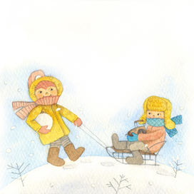 Книжка-картинка Зима (на Севере, Времена года)