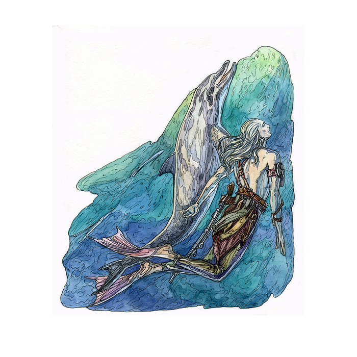 Иллюстрация к сказке Павла Гигаури "Принц и Русалочка" книга ушла в печать художники Шестакова Екатерина, Шестаков М.