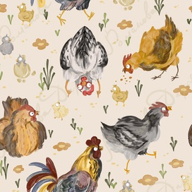 Паттерн бесшовный «курочки»