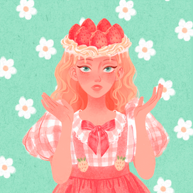 Strrawberry cake girl