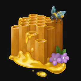 Сота с пчёлкой