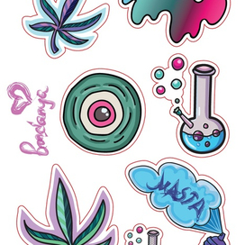 Стикерпак для бонг-шопа