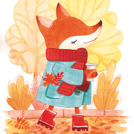 Осень. Лисичка в городе