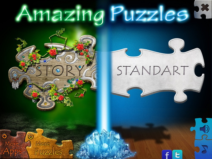 Amazing puzzles main menu