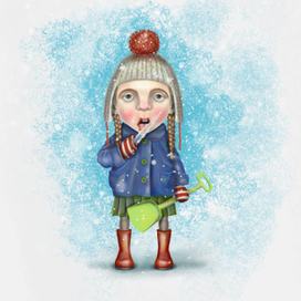 Девочка и сосулька. 