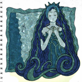 "Море". Разработка обложки скетчбука.