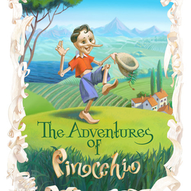 Обложка сказки "Пиноккио" для издательства "Kirjastus Papüürus" "