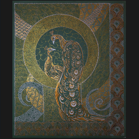 Диптих "Павлины" (правая часть)