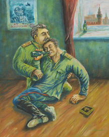 Иосиф Сталин похмеляет своего сына Василия