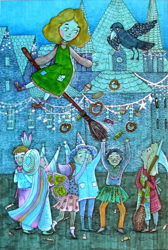 Иллюстрация к сказке Отфрида Пройслера "Маленькая Ведьма" 4