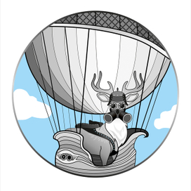 Олень, стимпанк