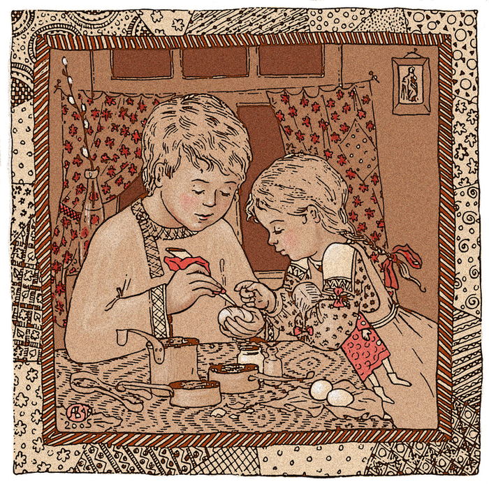 Пасхальная открытка "В ожидании Праздника".2005г.