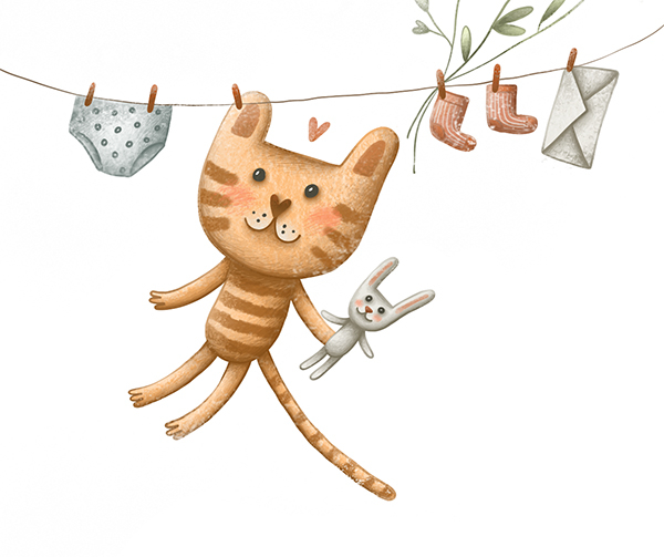 Тигрёнок сушится