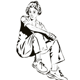 Девушка скетч