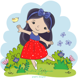 Девочка танцует