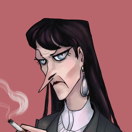 Элизабет с сигаретой