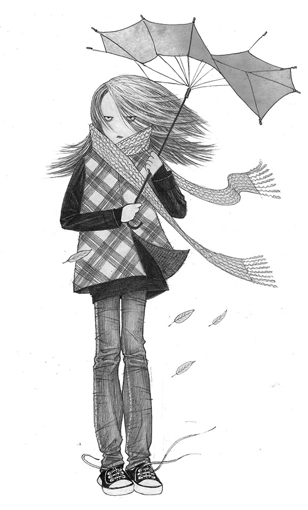 Девочка с зонтом