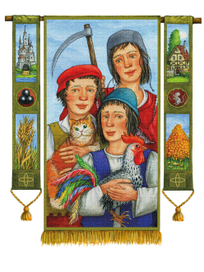 Бр. Гримм. "3 счастливца". шмуцтитул.