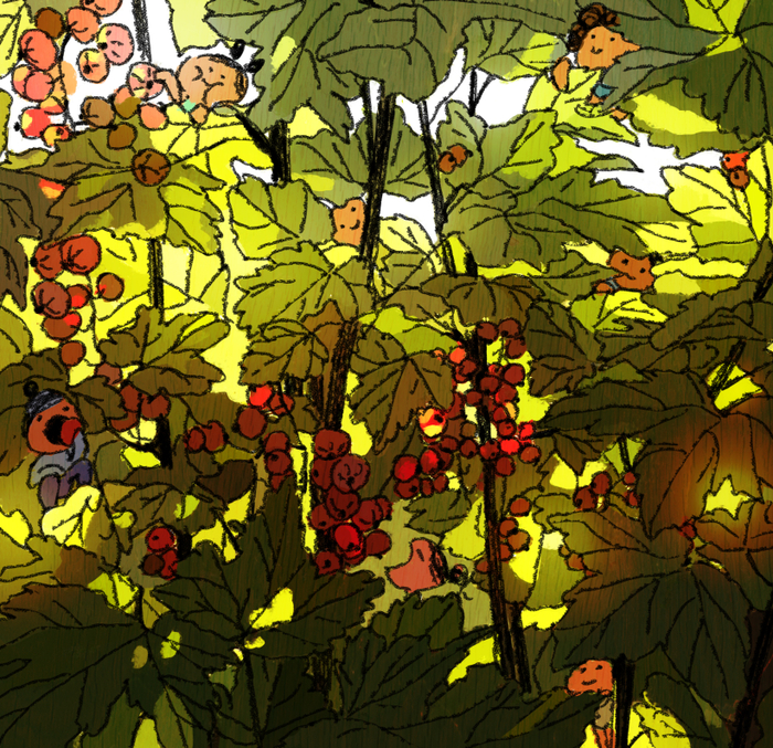 В смородине