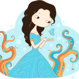 Девочка в голубом платье