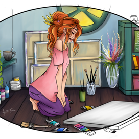 Webcomics "Paints for Flora". Episode 1