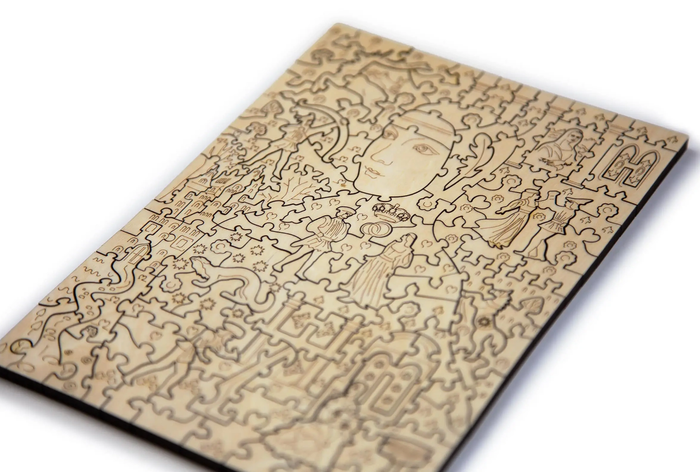 Дама с горностаем, деревянный пазл