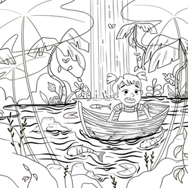 Эскиз иллюстрации на обложку книги