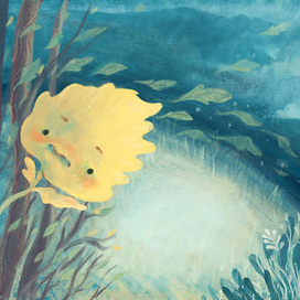 Листочек и речка